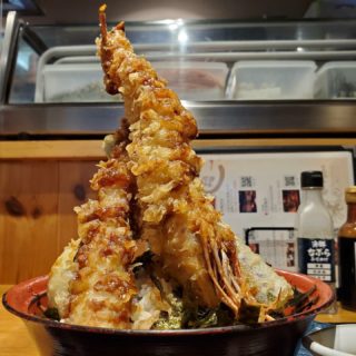 【天ぷら海鮮 米福】ボリューム満点天丼ランチ　大海老天丼 ¥1,290（税込）