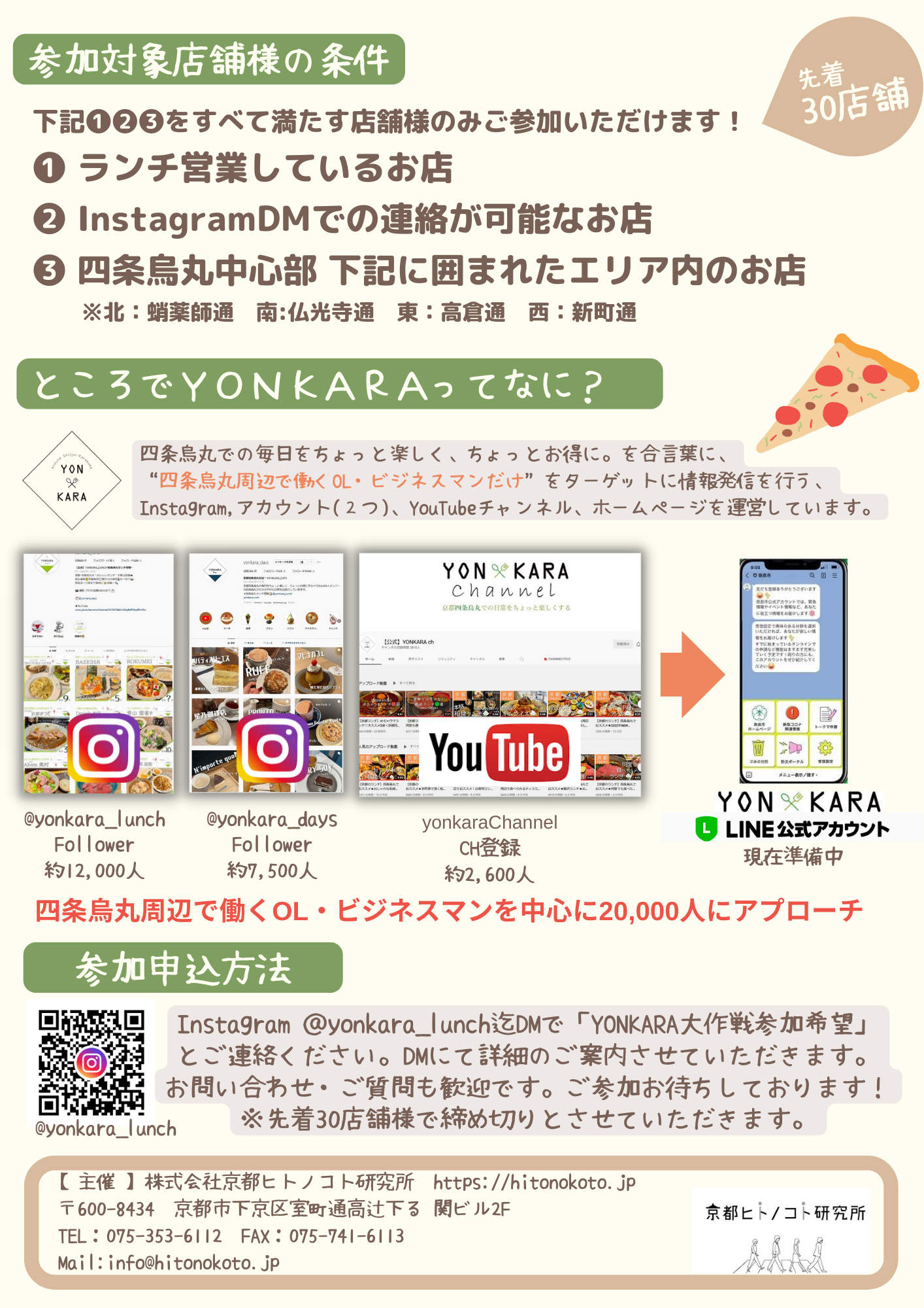 YONKARA大作戦参加店舗募集２